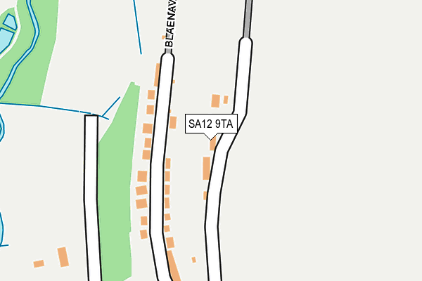 SA12 9TA map - OS OpenMap – Local (Ordnance Survey) SA12 9TA map - OS OpenMap – Local (Ordnance Survey)