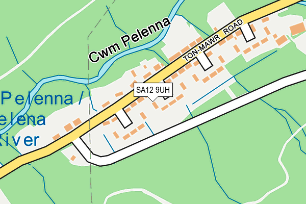 SA12 9UH map - OS OpenMap – Local (Ordnance Survey) SA12 9UH map - OS OpenMap – Local (Ordnance Survey)