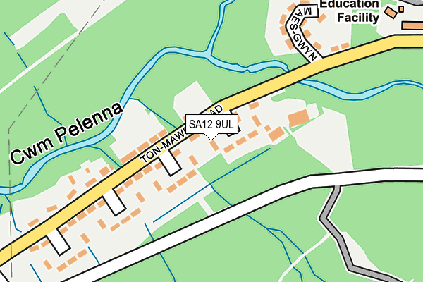 SA12 9UL map - OS OpenMap – Local (Ordnance Survey) SA12 9UL map - OS OpenMap – Local (Ordnance Survey)