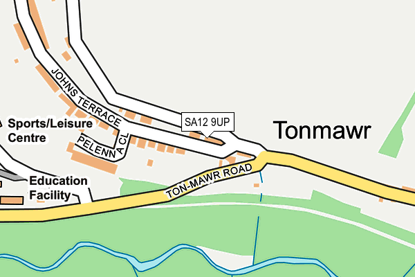 SA12 9UP map - OS OpenMap – Local (Ordnance Survey)