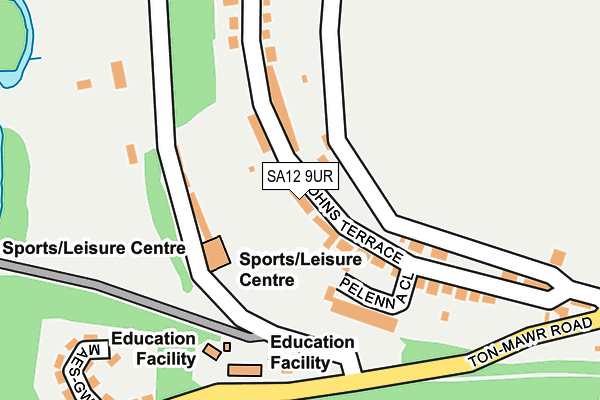 SA12 9UR map - OS OpenMap – Local (Ordnance Survey) SA12 9UR map - OS OpenMap – Local (Ordnance Survey)