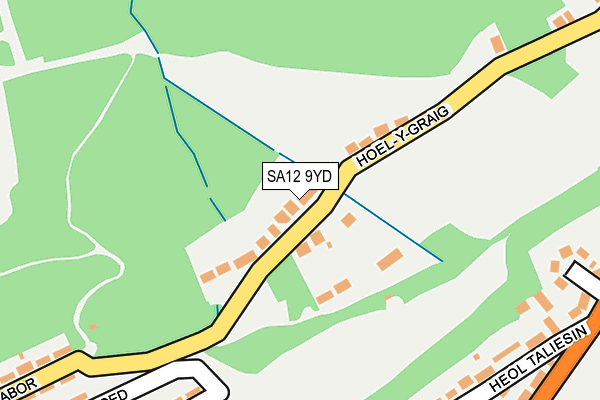 SA12 9YD map - OS OpenMap – Local (Ordnance Survey) SA12 9YD map - OS OpenMap – Local (Ordnance Survey)
