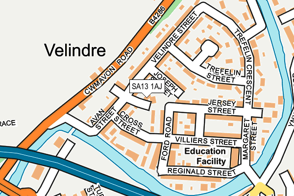 SA13 1AJ map - OS OpenMap – Local (Ordnance Survey) SA13 1AJ map - OS OpenMap – Local (Ordnance Survey)