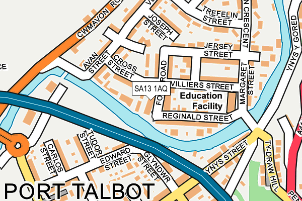 SA13 1AQ map - OS OpenMap – Local (Ordnance Survey) SA13 1AQ map - OS OpenMap – Local (Ordnance Survey)