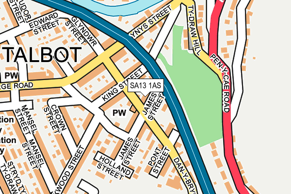 SA13 1AS map - OS OpenMap – Local (Ordnance Survey) SA13 1AS map - OS OpenMap – Local (Ordnance Survey)
