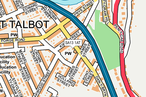 SA13 1AT map - OS OpenMap – Local (Ordnance Survey) SA13 1AT map - OS OpenMap – Local (Ordnance Survey)