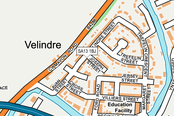 SA13 1BJ map - OS OpenMap – Local (Ordnance Survey) SA13 1BJ map - OS OpenMap – Local (Ordnance Survey)