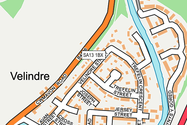 SA13 1BX map - OS OpenMap – Local (Ordnance Survey) SA13 1BX map - OS OpenMap – Local (Ordnance Survey)