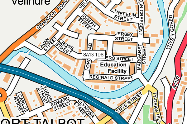 SA13 1DS map - OS OpenMap – Local (Ordnance Survey) SA13 1DS map - OS OpenMap – Local (Ordnance Survey)