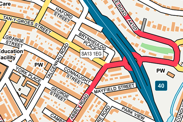 SA13 1EG map - OS OpenMap – Local (Ordnance Survey) SA13 1EG map - OS OpenMap – Local (Ordnance Survey)