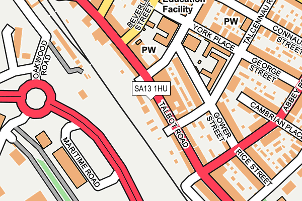 SA13 1HU map - OS OpenMap – Local (Ordnance Survey) SA13 1HU map - OS OpenMap – Local (Ordnance Survey)