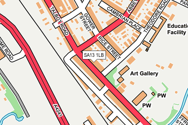 SA13 1LB map - OS OpenMap – Local (Ordnance Survey) SA13 1LB map - OS OpenMap – Local (Ordnance Survey)