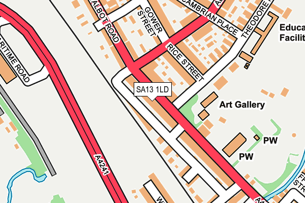 SA13 1LD map - OS OpenMap – Local (Ordnance Survey) SA13 1LD map - OS OpenMap – Local (Ordnance Survey)