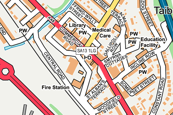 SA13 1LG map - OS OpenMap – Local (Ordnance Survey)