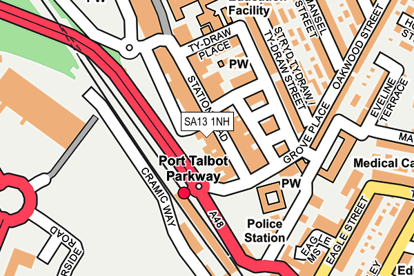 SA13 1NH map - OS OpenMap – Local (Ordnance Survey) SA13 1NH map - OS OpenMap – Local (Ordnance Survey)