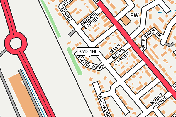 SA13 1NL map - OS OpenMap – Local (Ordnance Survey) SA13 1NL map - OS OpenMap – Local (Ordnance Survey)