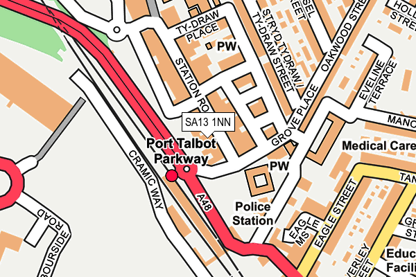SA13 1NN map - OS OpenMap – Local (Ordnance Survey) SA13 1NN map - OS OpenMap – Local (Ordnance Survey)