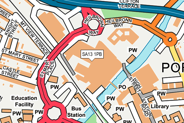 SA13 1PB map - OS OpenMap – Local (Ordnance Survey) SA13 1PB map - OS OpenMap – Local (Ordnance Survey)