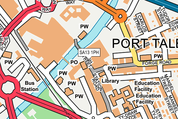 SA13 1PH map - OS OpenMap – Local (Ordnance Survey) SA13 1PH map - OS OpenMap – Local (Ordnance Survey)
