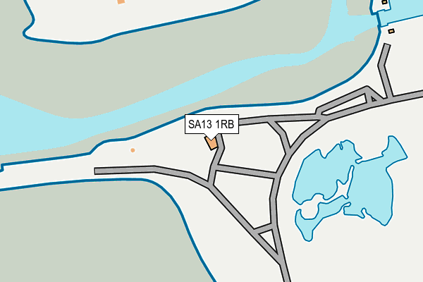 SA13 1RB map - OS OpenMap – Local (Ordnance Survey) SA13 1RB map - OS OpenMap – Local (Ordnance Survey)