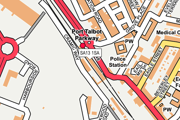SA13 1SA map - OS OpenMap – Local (Ordnance Survey) SA13 1SA map - OS OpenMap – Local (Ordnance Survey)
