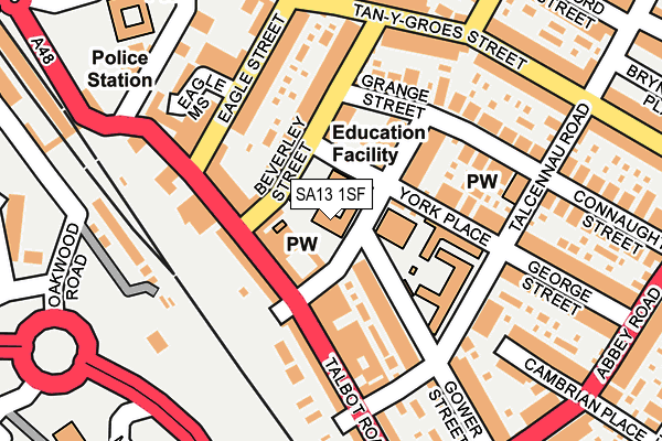 SA13 1SF map - OS OpenMap – Local (Ordnance Survey) SA13 1SF map - OS OpenMap – Local (Ordnance Survey)