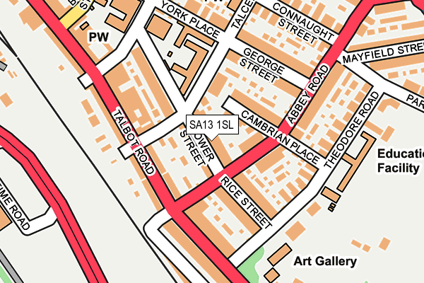 SA13 1SL map - OS OpenMap – Local (Ordnance Survey) SA13 1SL map - OS OpenMap – Local (Ordnance Survey)
