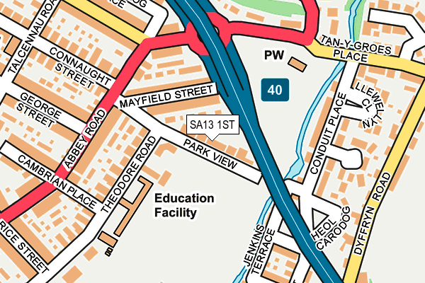 SA13 1ST map - OS OpenMap – Local (Ordnance Survey) SA13 1ST map - OS OpenMap – Local (Ordnance Survey)