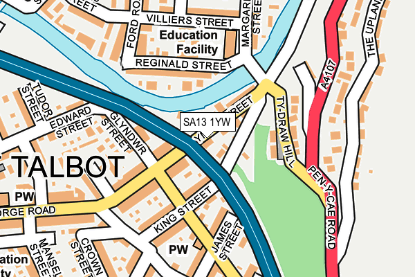SA13 1YW map - OS OpenMap – Local (Ordnance Survey) SA13 1YW map - OS OpenMap – Local (Ordnance Survey)