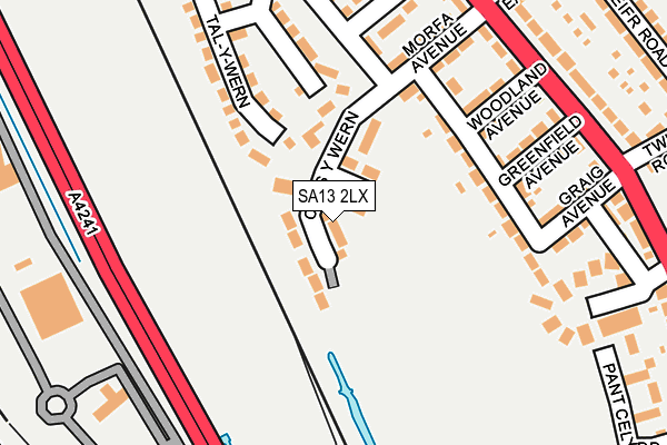 SA13 2LX map - OS OpenMap – Local (Ordnance Survey) SA13 2LX map - OS OpenMap – Local (Ordnance Survey)