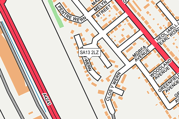 SA13 2LZ map - OS OpenMap – Local (Ordnance Survey) SA13 2LZ map - OS OpenMap – Local (Ordnance Survey)