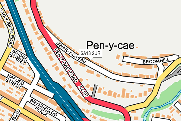 SA13 2UR map - OS OpenMap – Local (Ordnance Survey) SA13 2UR map - OS OpenMap – Local (Ordnance Survey)