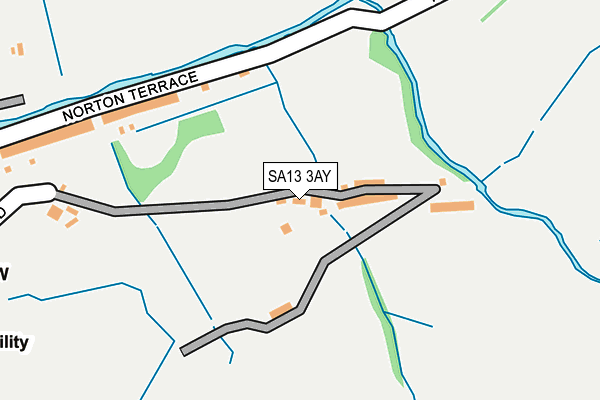 SA13 3AY map - OS OpenMap – Local (Ordnance Survey) SA13 3AY map - OS OpenMap – Local (Ordnance Survey)