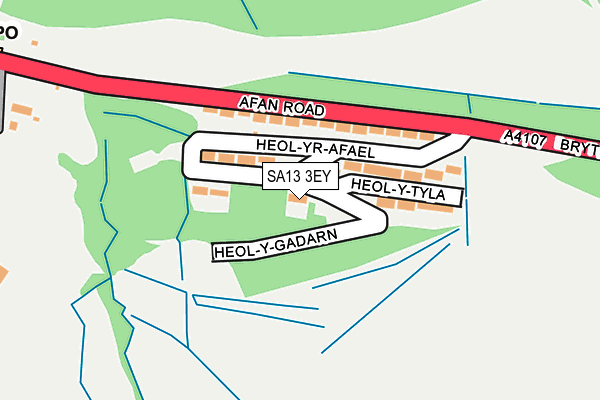 SA13 3EY map - OS OpenMap – Local (Ordnance Survey) SA13 3EY map - OS OpenMap – Local (Ordnance Survey)