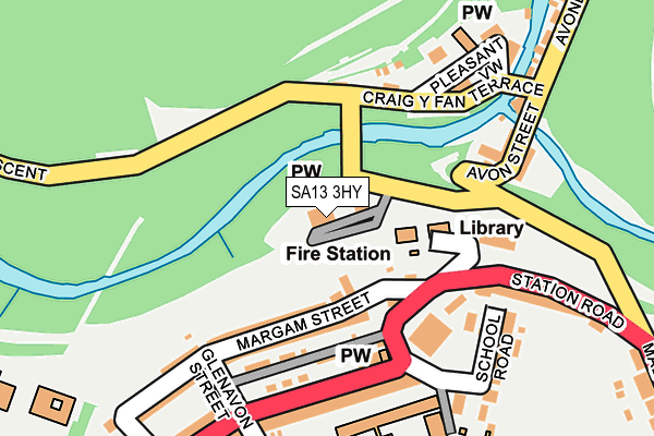 SA13 3HY map - OS OpenMap – Local (Ordnance Survey) SA13 3HY map - OS OpenMap – Local (Ordnance Survey)