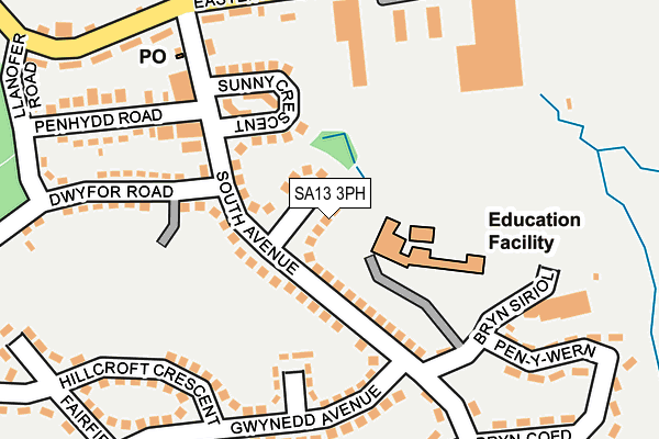 SA13 3PH map - OS OpenMap – Local (Ordnance Survey) SA13 3PH map - OS OpenMap – Local (Ordnance Survey)