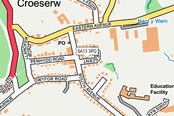 SA13 3PQ map - OS OpenMap – Local (Ordnance Survey) SA13 3PQ map - OS OpenMap – Local (Ordnance Survey)