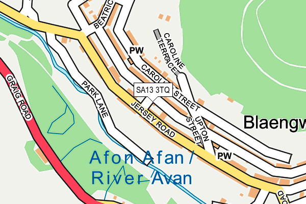 SA13 3TQ map - OS OpenMap – Local (Ordnance Survey) SA13 3TQ map - OS OpenMap – Local (Ordnance Survey)