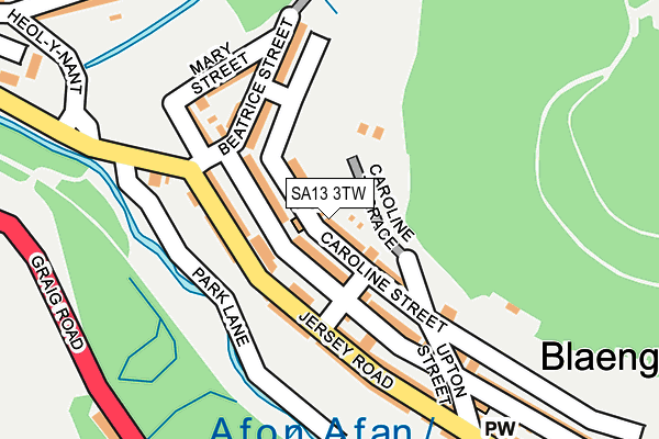 SA13 3TW map - OS OpenMap – Local (Ordnance Survey) SA13 3TW map - OS OpenMap – Local (Ordnance Survey)