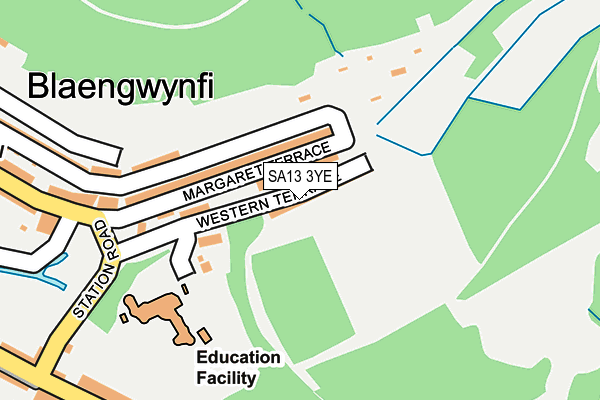 SA13 3YE map - OS OpenMap – Local (Ordnance Survey) SA13 3YE map - OS OpenMap – Local (Ordnance Survey)