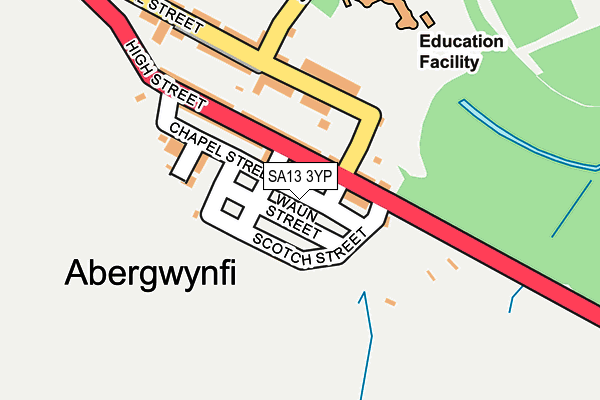 SA13 3YP map - OS OpenMap – Local (Ordnance Survey) SA13 3YP map - OS OpenMap – Local (Ordnance Survey)