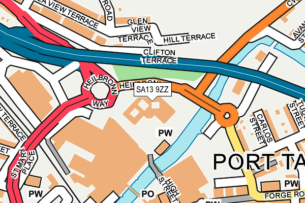 SA13 9ZZ map - OS OpenMap – Local (Ordnance Survey) SA13 9ZZ map - OS OpenMap – Local (Ordnance Survey)