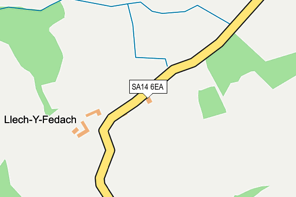 SA14 6EA map - OS OpenMap – Local (Ordnance Survey) SA14 6EA map - OS OpenMap – Local (Ordnance Survey)