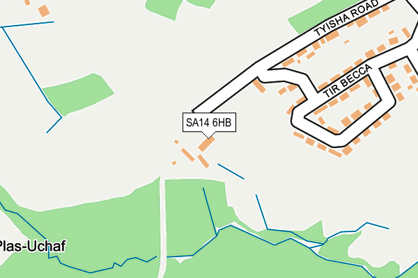 SA14 6HB map - OS OpenMap – Local (Ordnance Survey) SA14 6HB map - OS OpenMap – Local (Ordnance Survey)