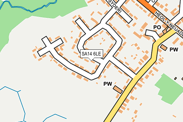 SA14 6LE map - OS OpenMap – Local (Ordnance Survey) SA14 6LE map - OS OpenMap – Local (Ordnance Survey)