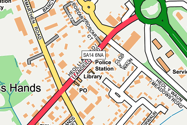 SA14 6NA map - OS OpenMap – Local (Ordnance Survey) SA14 6NA map - OS OpenMap – Local (Ordnance Survey)