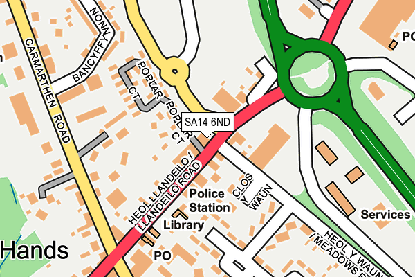 SA14 6ND map - OS OpenMap – Local (Ordnance Survey) SA14 6ND map - OS OpenMap – Local (Ordnance Survey)
