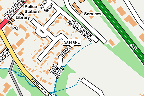 SA14 6NE map - OS OpenMap – Local (Ordnance Survey) SA14 6NE map - OS OpenMap – Local (Ordnance Survey)