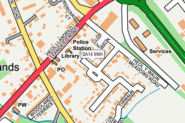 SA14 6NH map - OS OpenMap – Local (Ordnance Survey) SA14 6NH map - OS OpenMap – Local (Ordnance Survey)