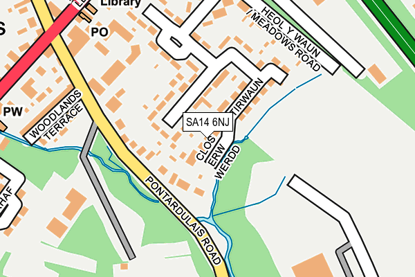 SA14 6NJ map - OS OpenMap – Local (Ordnance Survey) SA14 6NJ map - OS OpenMap – Local (Ordnance Survey)